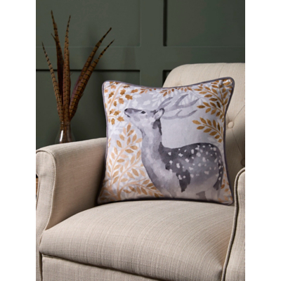 D & D Grey Forest Animals Filled Cushion