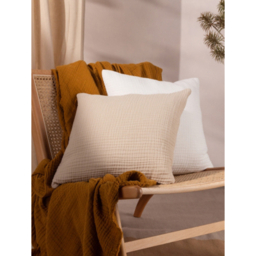 Yard Natural Lark Muslin Crinkle Cotton Cushion