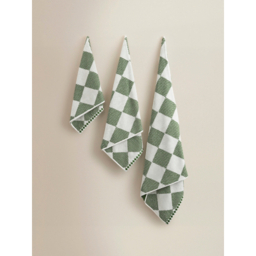 Green Diamond Cotton Towel Range