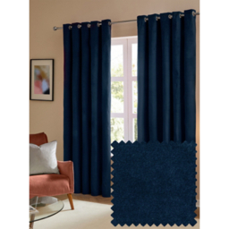 Furn Royal Blue The Ultimate Velvet Lined Eyelet Curtains