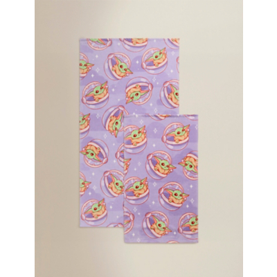 The Mandalorian Grogu Purple Cotton Towel Range