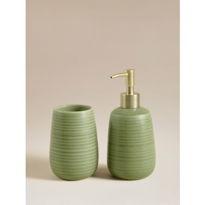 Avocado Green Reactive Soap Dispenser & Tumbler - Set of 2