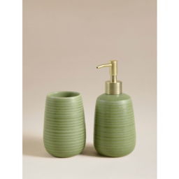 Avocado Green Reactive Soap Dispenser & Tumbler - Set of 2