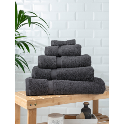 Dark Grey Super Soft Cotton Towel & Bath Mat Range