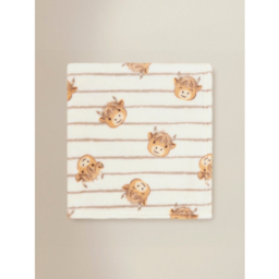 Natural Highland Cow Fleece Blanket - 70 x 100 cm