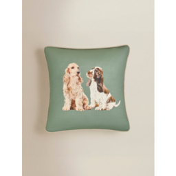 Green Spaniels Cushion
