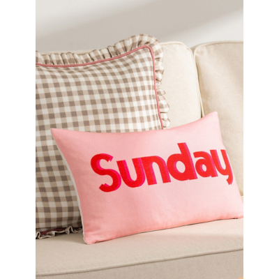 furn. Sunday Embroidered Cushion