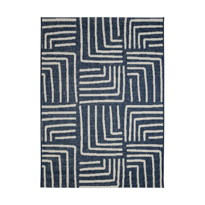 maker Indoor/Outdoor Navy Patches Rug