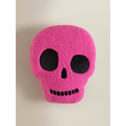 Summerween Shaped Skull Cushion Pink