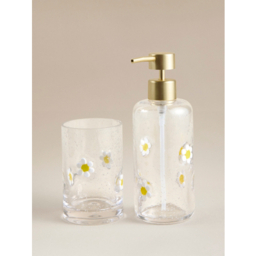 Daisy Bubble Glass Soap Dispenser & Tumbler Set