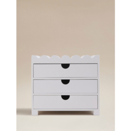 Scalloped 3 Drawer Storage Box
