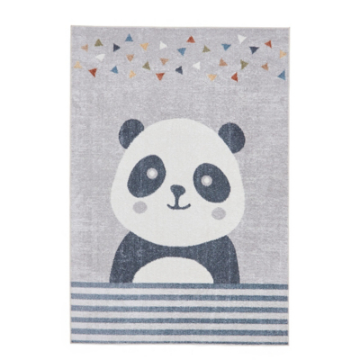 Think Rugs Vida Machine Washable Kids Panda Rug