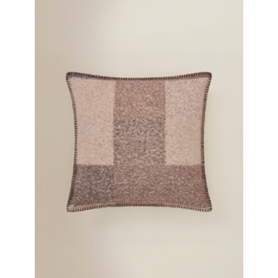Brown Brushed Buffalo Check Textured Cushion