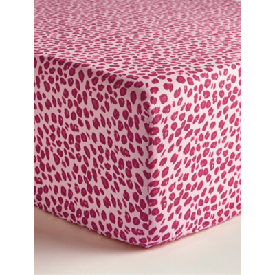 Pink Leopard Print Fitted Sheet