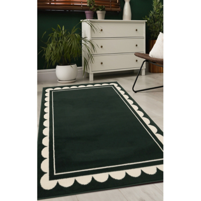 maker Green Maestro Scallop Border Rug by George at ASDA | uFurnish.com