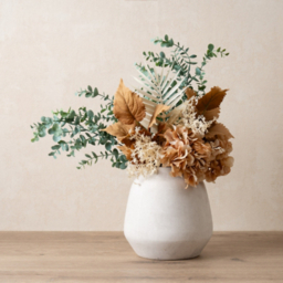 Scottish Everlastings 48cm Dry Look Hydrangea and Eucalyptus Bouquet