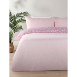 Pink Leopard Soft-Touch Microfibre Reversible Duvet Set