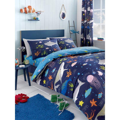 Bedlam Sea Life Glow in the Dark Duvet Cover Set