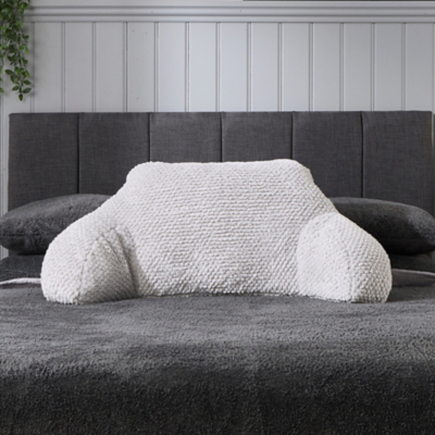 Downland Grey Waffle Teddy Fleece Cuddle Cushion