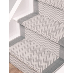 maker Grey Maestro Herringbone Stair Runner