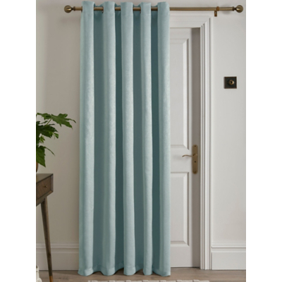 Fusion Duck Egg Strata Single Eyelet Door Curtain