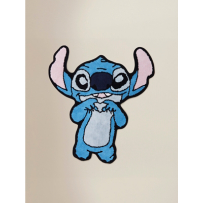 Disney Stitch Blue Heart Cotton Bath Mat