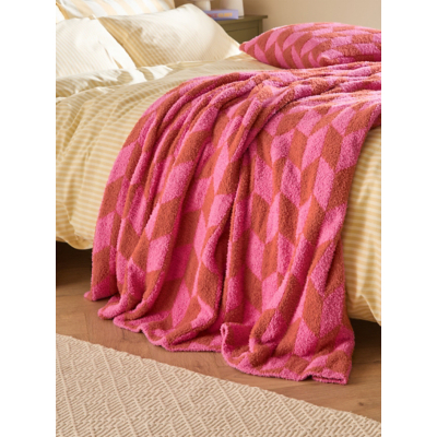 Furn Pink Olsen Geometric Throw - 130 x 180cm