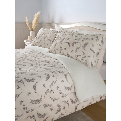 Stacey Solomon Etched Floral Faux Fur Duvet Set