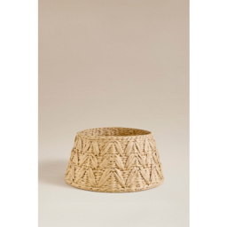 Rattan Textured Paper Christmas Tree Skirt