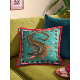 Furn Les Animaux Croc Monsieur Tufted Cushion