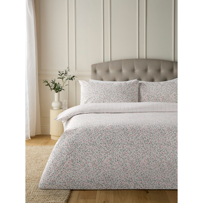 White Pretty Ditsy Floral Duvet Set Single