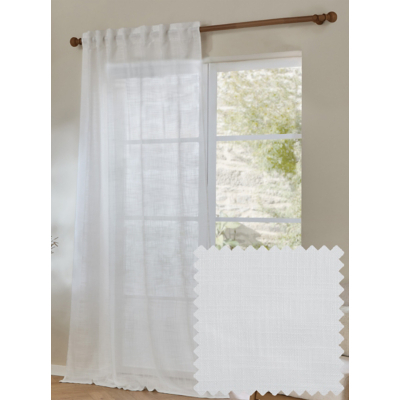 Yard White Cirrus Woven Sheer Panel Curtain