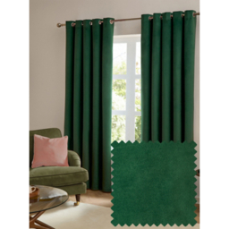 Furn Green The Ultimate Velvet Lined Eyelet Curtains