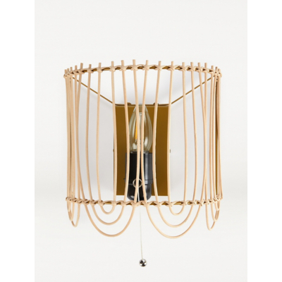 Natural Wicker Wall Light