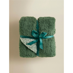 Forrest Green Marl Teddy Throw
