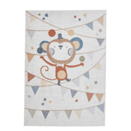 Think Rugs Vida Machine Washable Kids Monkey Rug