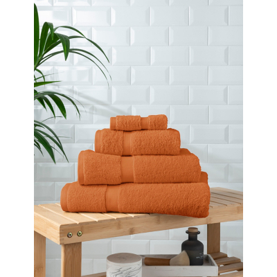 Orange Super Soft Cotton Towel & Bath Mat Range