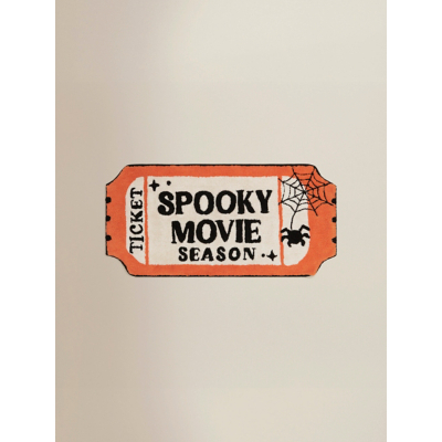 Orange Halloween Spooky Movie Cotton Bath Mat