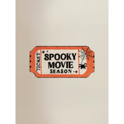 Orange Halloween Spooky Movie Cotton Bath Mat