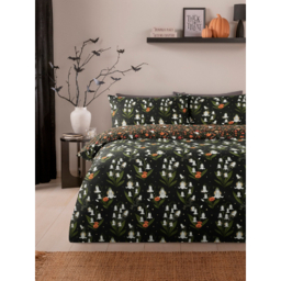 Black & White Snowdrop Ghosts Reversible Duvet Set