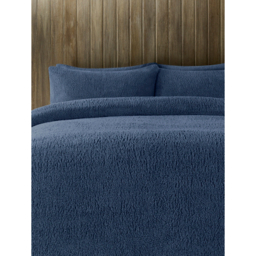 Chocolate Plain Teddy Finish Duvet Set