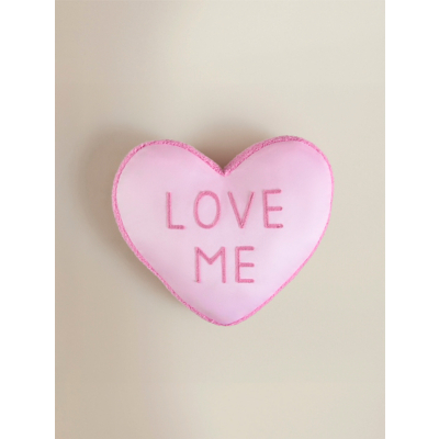 Pink Love Me Heart-Shaped Cushion