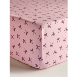 Pink Beautiful Bows Fitted Sheet