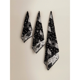 Monochrome Celestial Clouds Cotton Towel Range