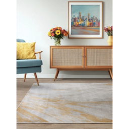 The Rug Edit Viva Swirl Grey & Gold Rug