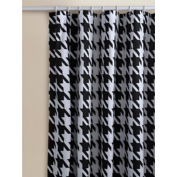 Monochrome Houndstooth Soft Touch Microfibre Shower Curtain