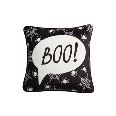 Bedlam Halloween Boo Kids Cushion Cover in Black