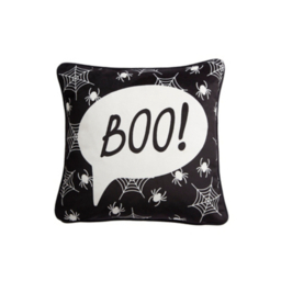 Bedlam Halloween Boo Kids Cushion Cover in Black