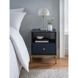 Navy Bedside Table