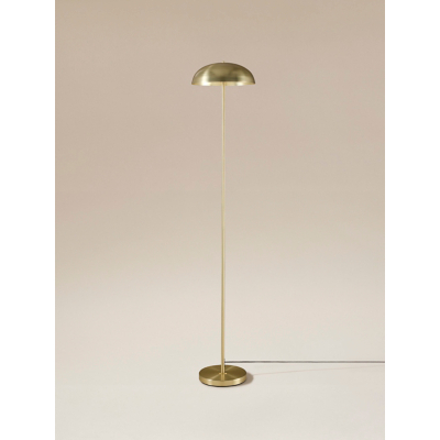Gold-Tone Mushroom Stick Floor Lamp